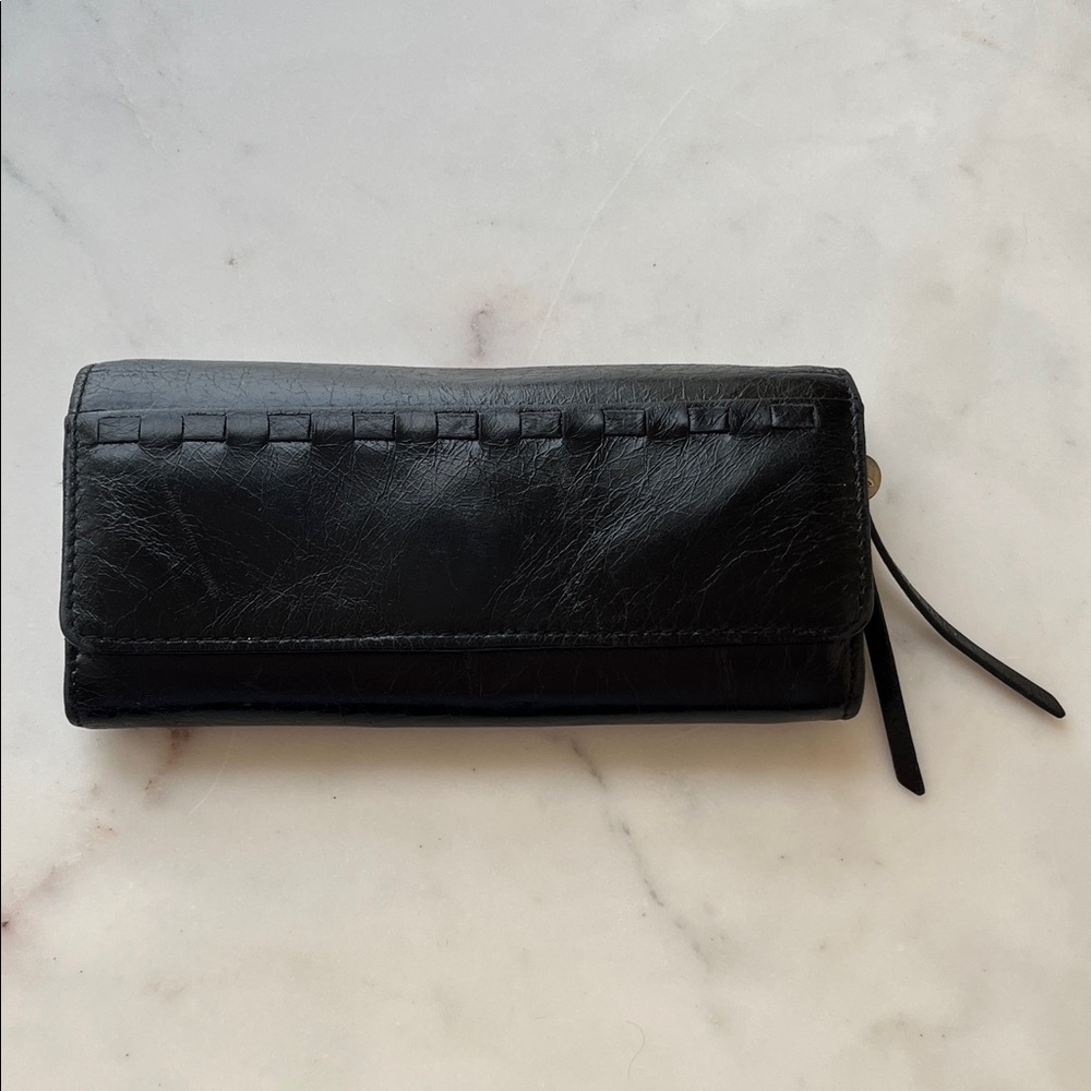 HOBO Black Leather Women's Clutch Wallet